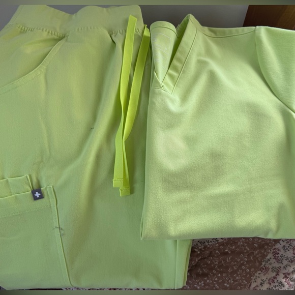 Figs Pants - Figs Women's Straight Leg Pants - Bright Yellow